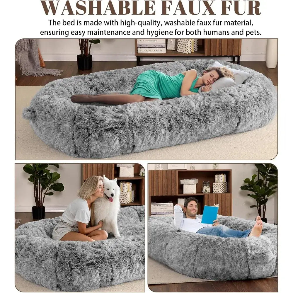 Cama Gigante Estilo Perro – Para Adultos, Niños y Mascotas