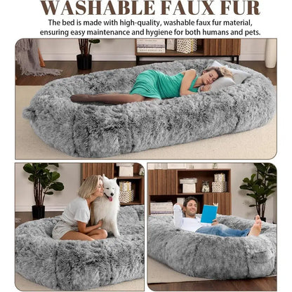 Cama Gigante Estilo Perro – Para Adultos, Niños y Mascotas