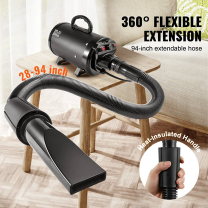 Professional Pet Dryer – 2000W Powerful and Quiet