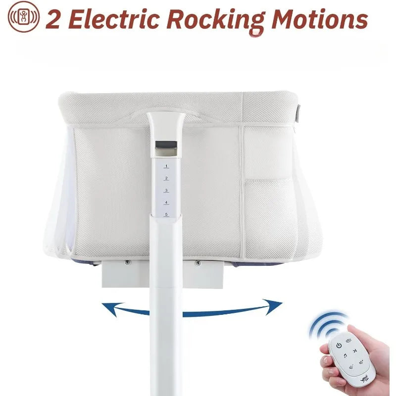 Electric Rocking Bassinet – Adjustable Bedside Cradle