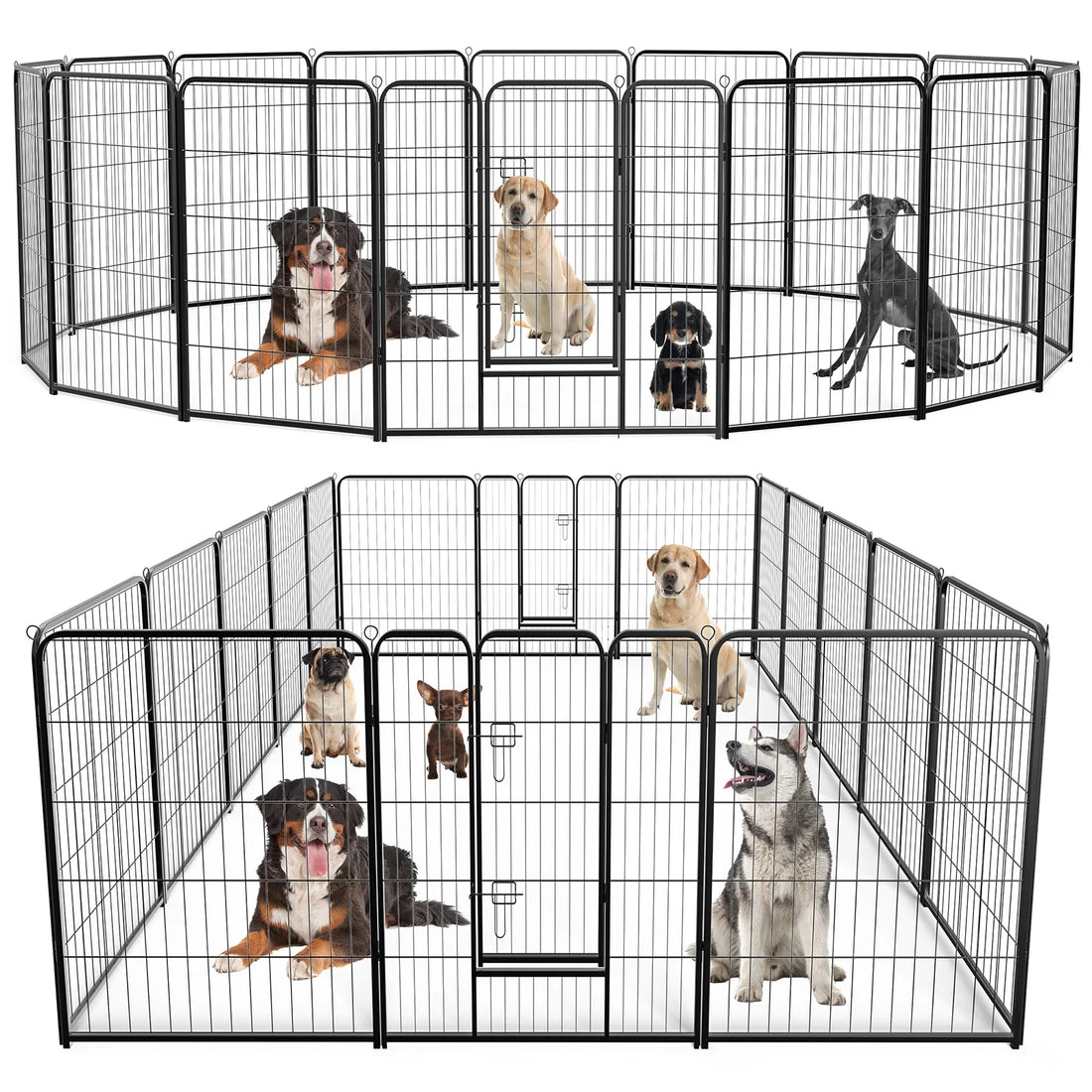 JHK 16-Panel Dog Playpen – Indoor &amp; Outdoor Use