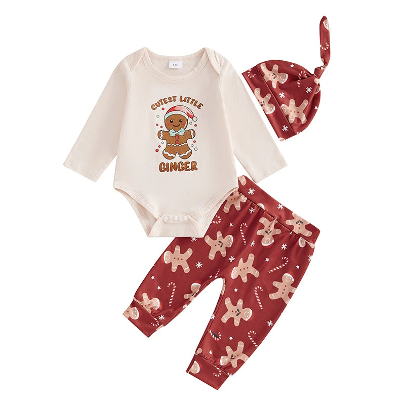Baby Set with Ginger Print and Hat