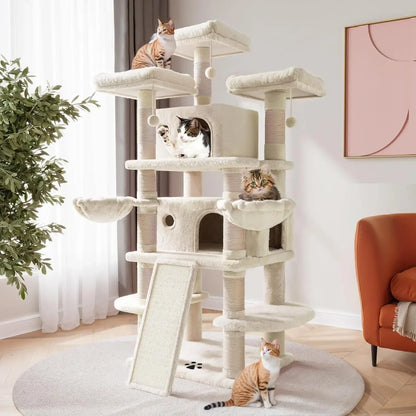 Significant 68” Cat Tree – Multiple Levels
