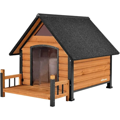 Waterproof Dog Kennel with Porch – Bite-Proof &amp; Elevated