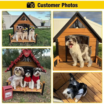 Waterproof Dog Kennel with Porch – Bite-Proof &amp; Elevated