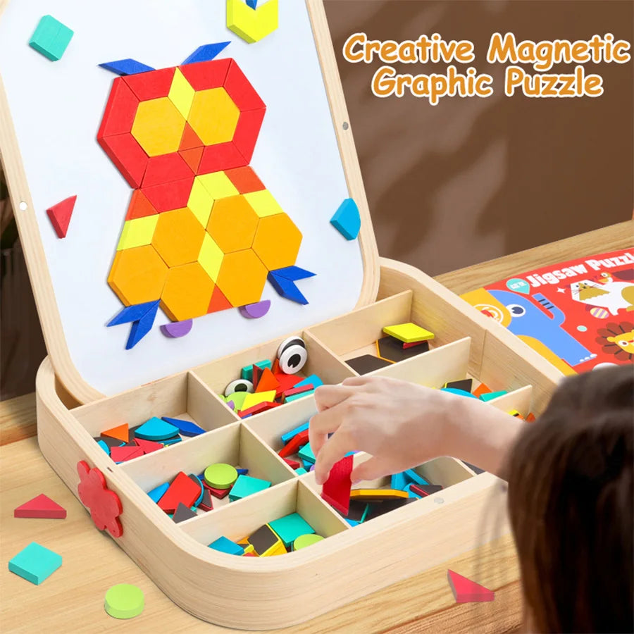 288pcs Magnetic Geometry Puzzle – Creative Brain Toy