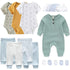 18-Piece Unisex Newborn Set – 100% Cotton Essentials