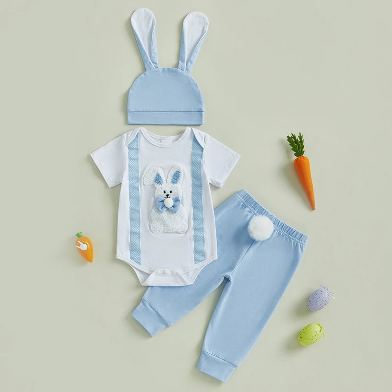 Baby Girl Floral Dress Set – 3 Pcs Spring Outfit