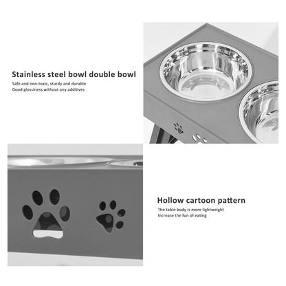 Stainless Steel Elevated Dog Bowl – Non-Slip Design