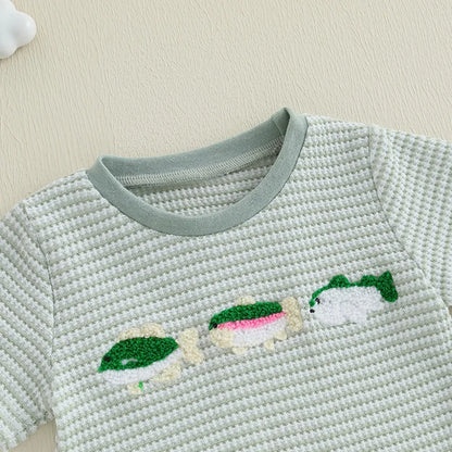 Baby Boy Summer Set – Animal Tee &amp; Plaid Shorts