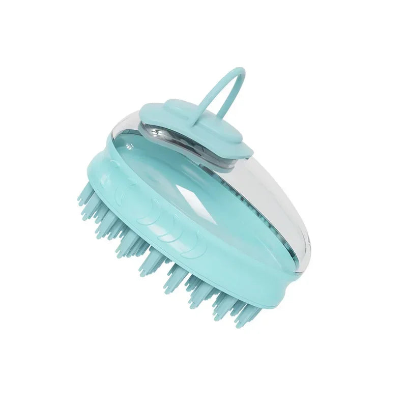 Dog Bath Brush – Silicone Grooming with Soap Dispenser