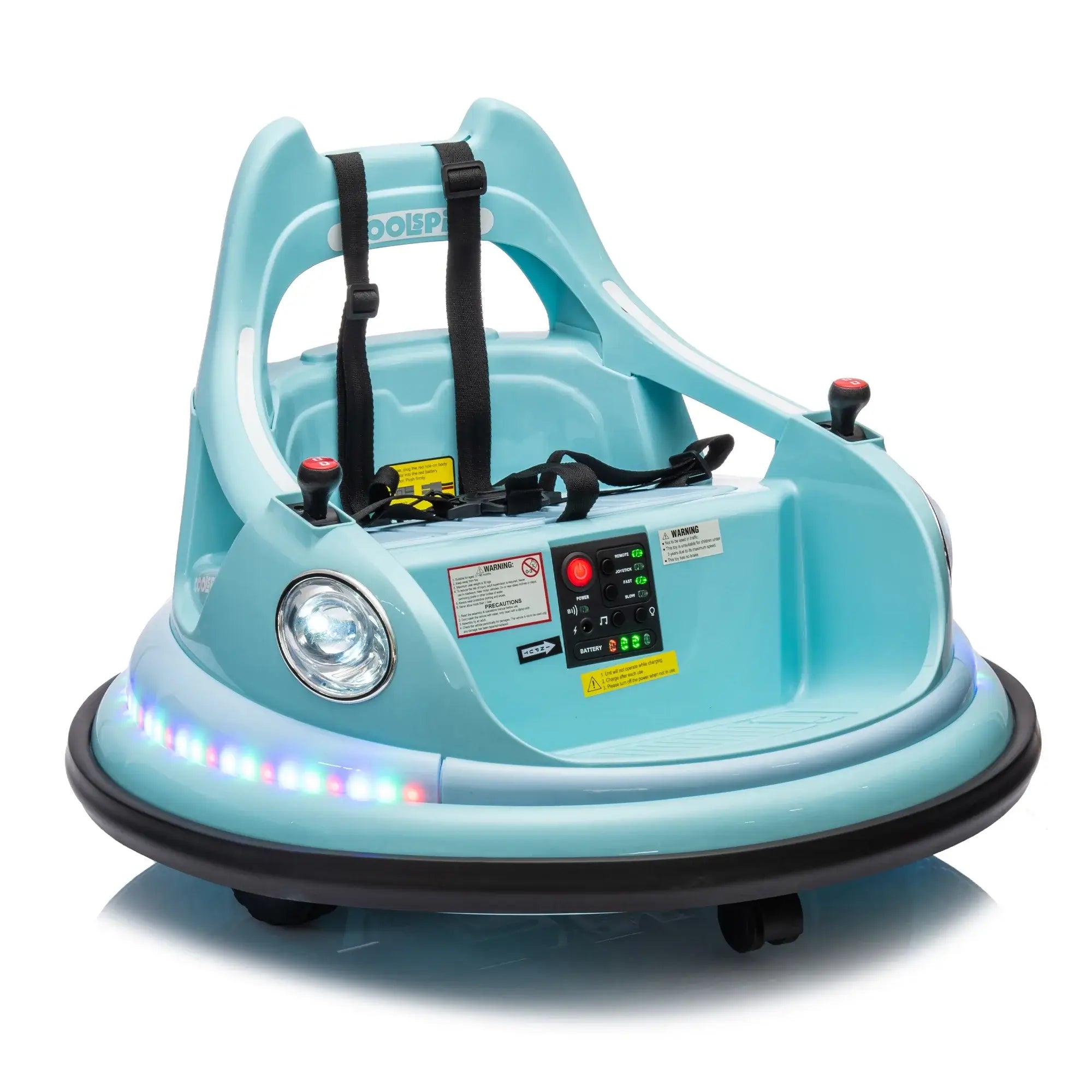 12V Kids Bumper Car – LED, Bluetooth &amp; Spinning