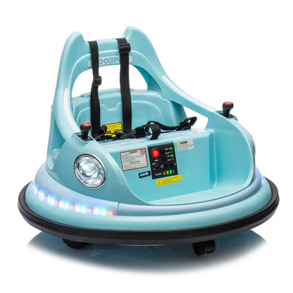 12V Kids Bumper Car – LED, Bluetooth &amp; Spinning