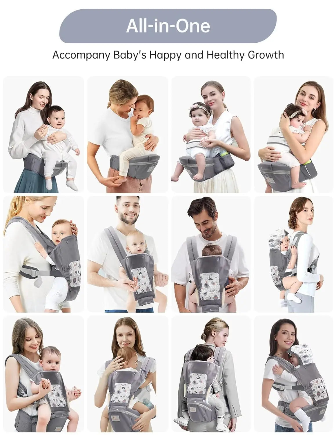 All-Position Baby Carrier – Newborn to Toddler with Hood