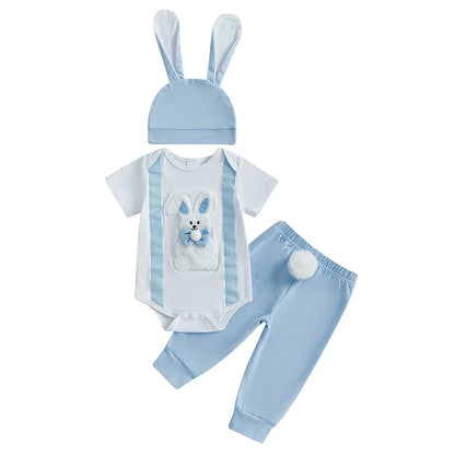Baby Girl Floral Dress Set – 3 Pcs Spring Outfit