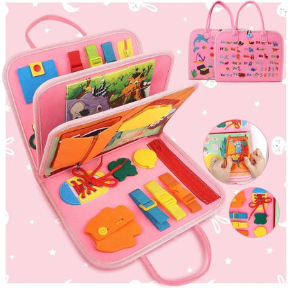 Montessori Busy Board – Sensory Toy for Ages 1–3