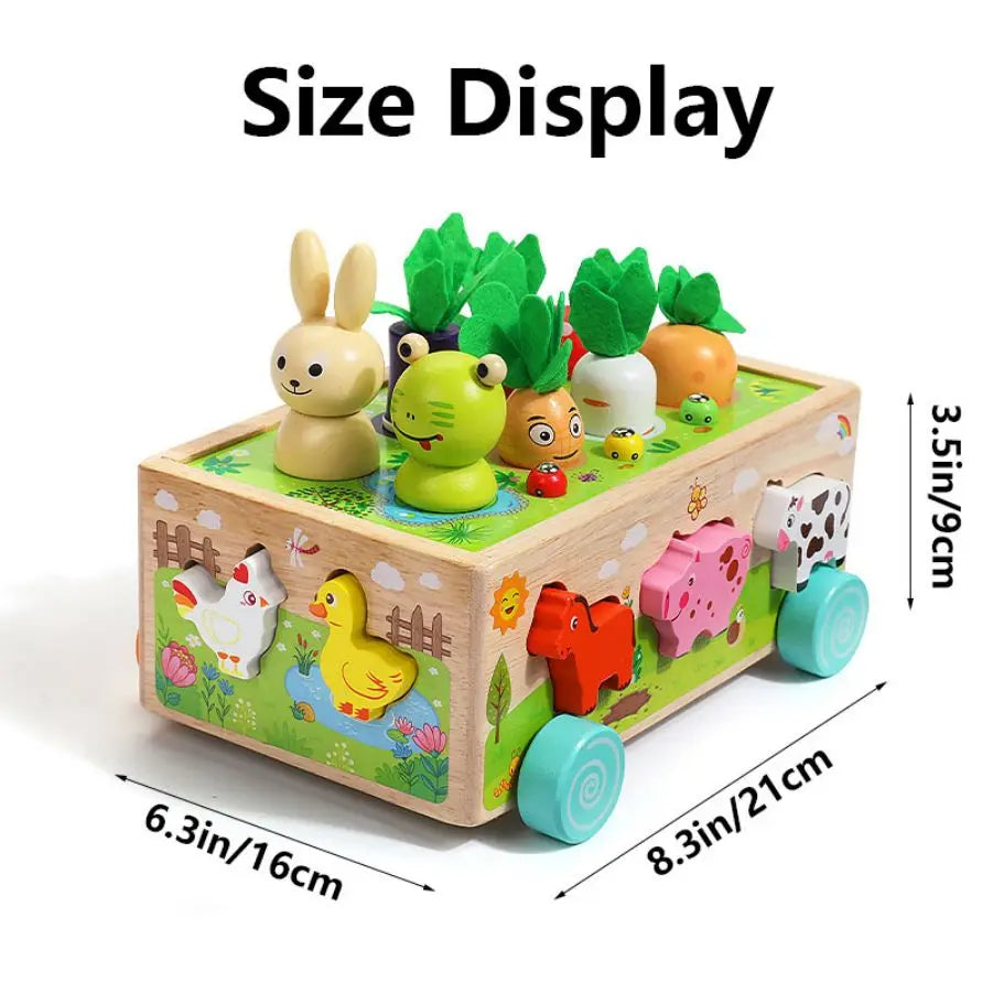 Wooden Animal Shape Sorter – Montessori Toy for Kids