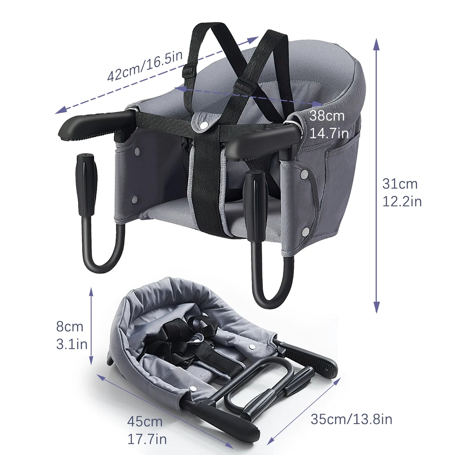UBRAVOO Hook-On High Chair – Foldable &amp; Portable