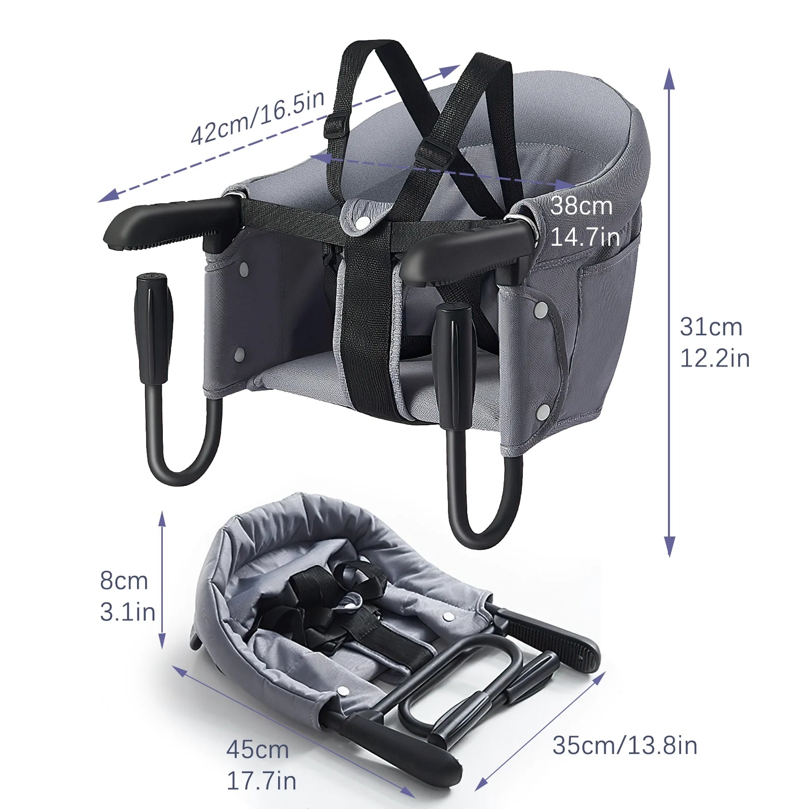 UBRAVOO Hook-On High Chair – Foldable &amp; Portable