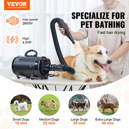 Professional Pet Dryer – 2000W Powerful and Quiet