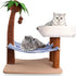 Palm-Shaped Scratching Post with Bed – For Indoor Cats