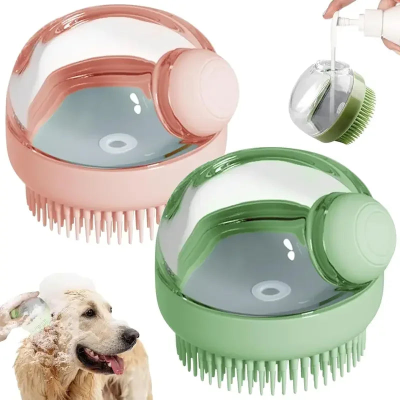 Bath Brush with Shampoo for Dogs and Cats