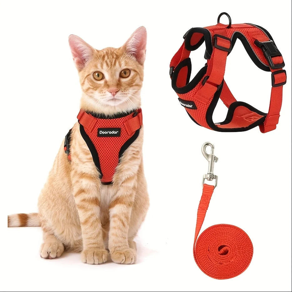 Adjustable Non-Slip Cat Leash Vest – Secure Fit