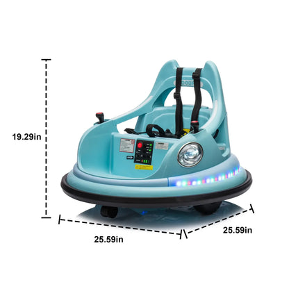 12V Kids Bumper Car – LED, Bluetooth &amp; Spinning