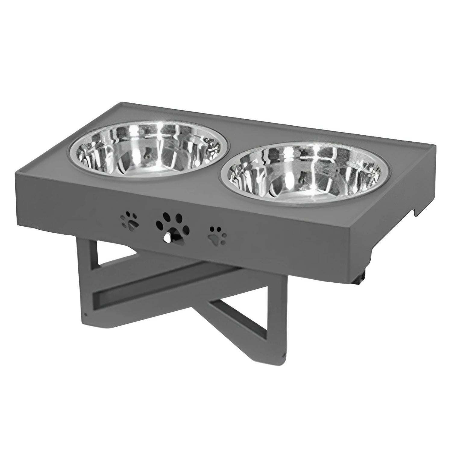 Stainless Steel Elevated Dog Bowl – Non-Slip Design