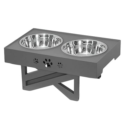 Stainless Steel Elevated Dog Bowl – Non-Slip Design