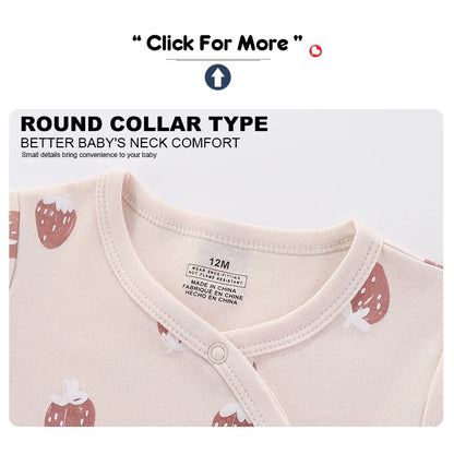 3-Piece Unisex Baby Set – Cotton Romper for Fall/Winter