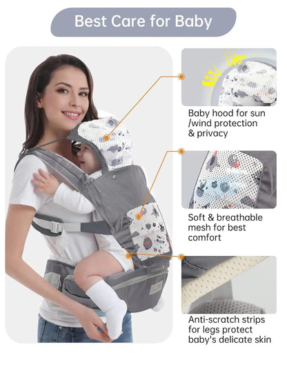 All-Position Baby Carrier – Newborn to Toddler with Hood