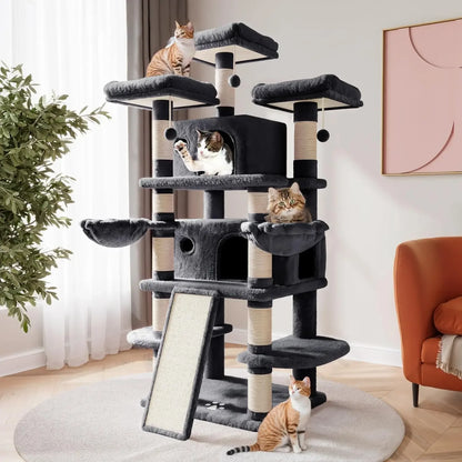 Significant 68” Cat Tree – Multiple Levels