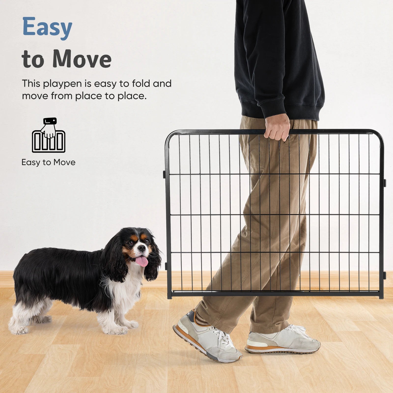JHK 16-Panel Dog Playpen – Indoor &amp; Outdoor Use