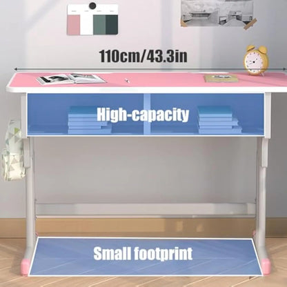 Kids Study Desk Set – Adjustable Table with Storage