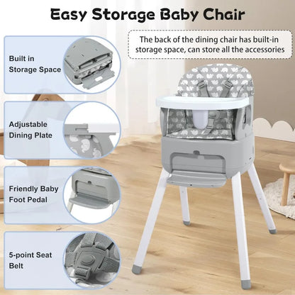 3-in-1 Portable High Chair – Baby &amp; Toddler, Foldable