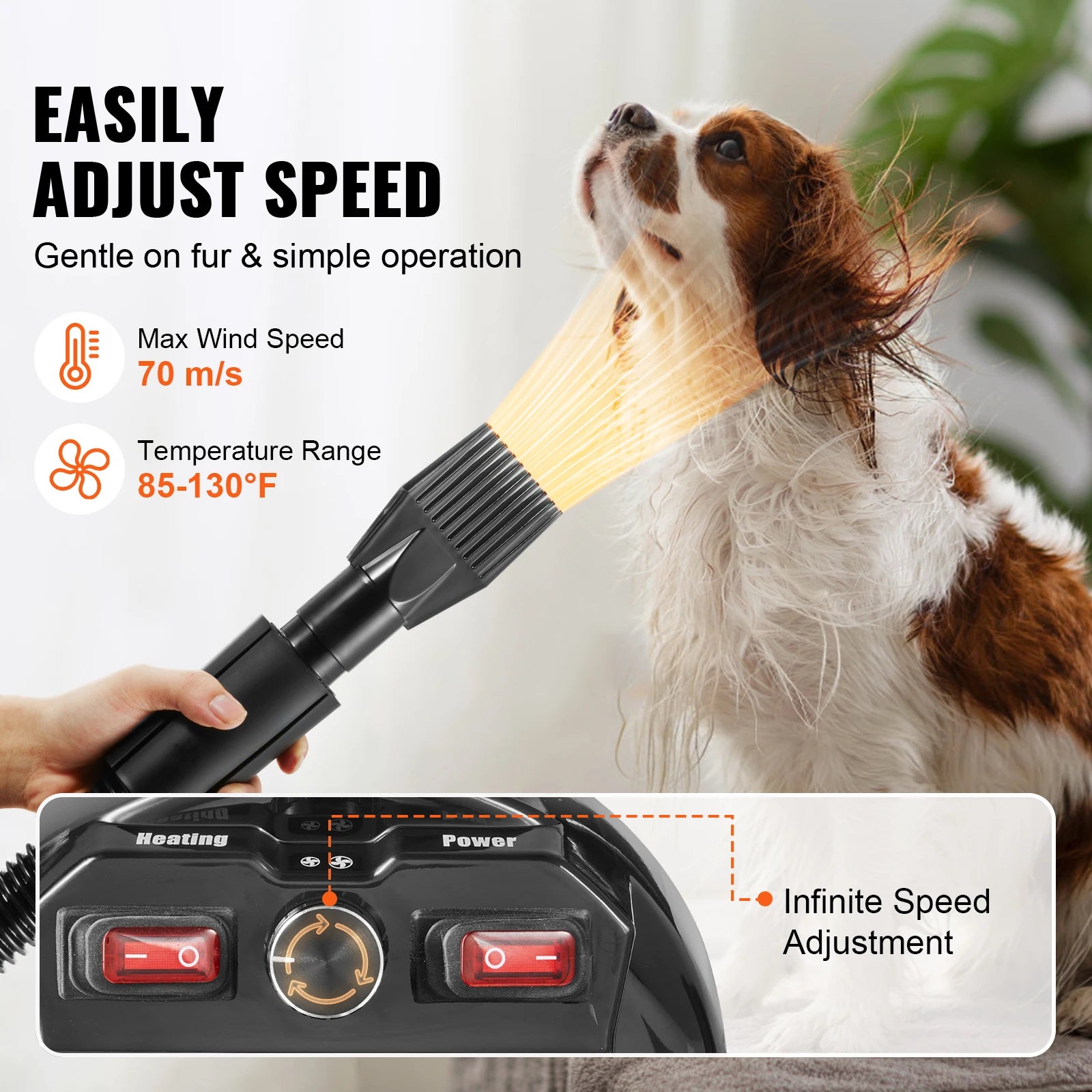 Professional Pet Dryer – 2000W Powerful and Quiet