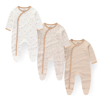 3-Piece Unisex Baby Set – Cotton Romper for Fall/Winter