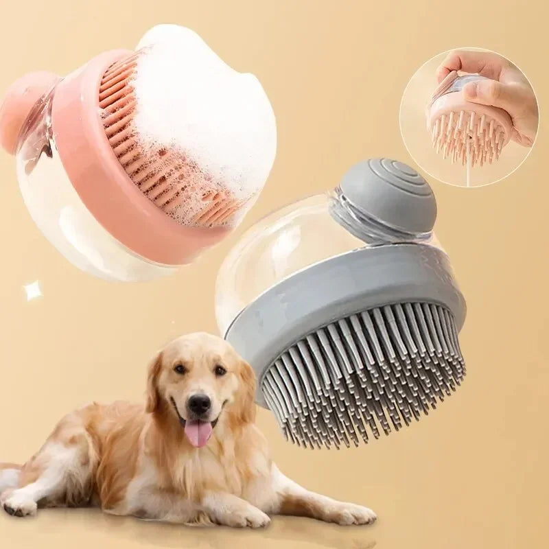 Bath Brush with Shampoo for Dogs and Cats