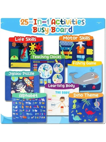 Montessori Busy Board – Sensory Toy for Ages 1–3