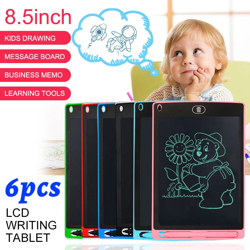 6-Pack LCD Drawing Tablets – 8.5&quot; Writing Boards