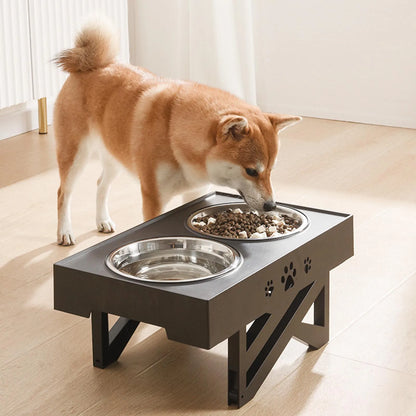 Stainless Steel Elevated Dog Bowl – Non-Slip Design