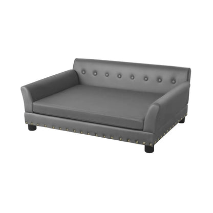Luxury Raised Sofa for Dogs – Microfiber Leather and Cushion