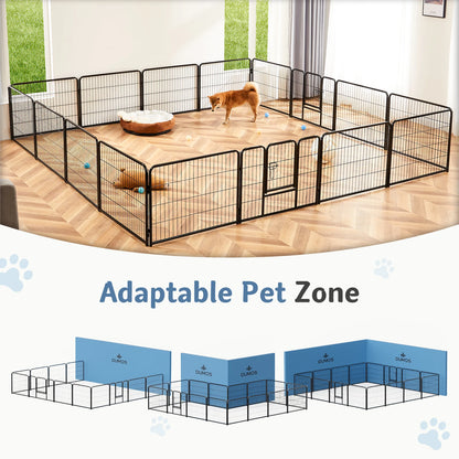 JHK 16-Panel Dog Playpen – Indoor &amp; Outdoor Use