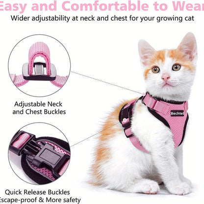 Adjustable Non-Slip Cat Leash Vest – Secure Fit