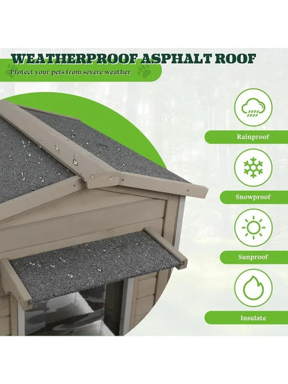 Weatherproof Dog House – Indoor/Outdoor w/ Iron Frame