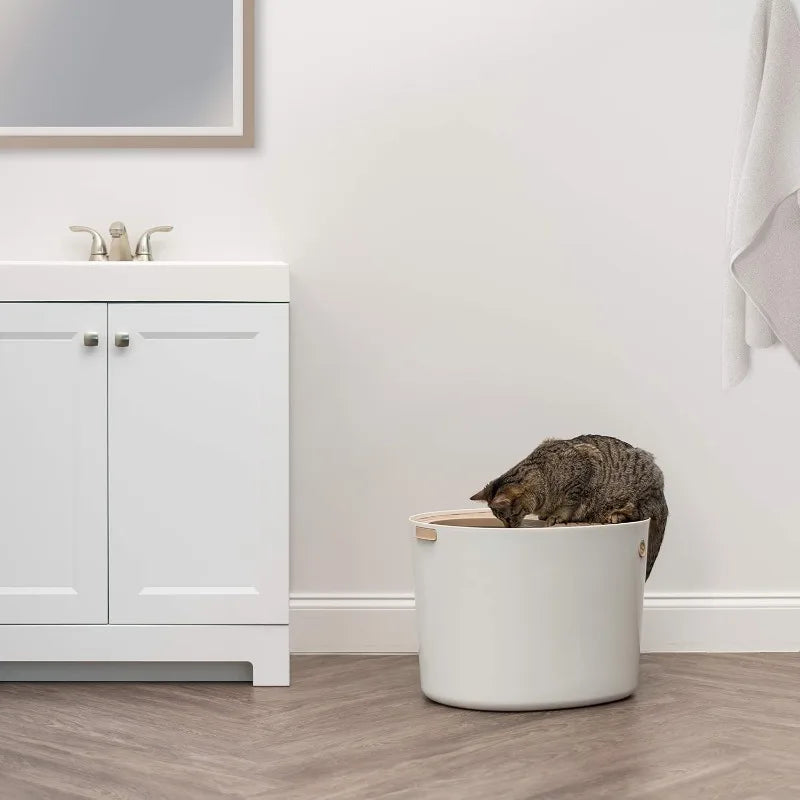 Top Entry Cat Litter Box – Stylish &amp; Enclosed Design