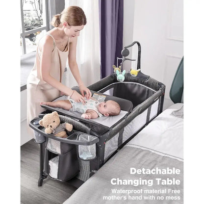 Baby Crib with Changing Table and Playpen – Convertible and Safe