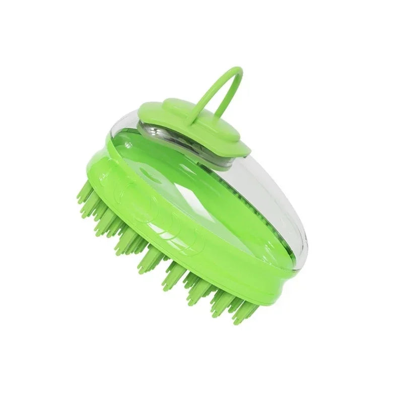 Dog Bath Brush – Silicone Grooming with Soap Dispenser