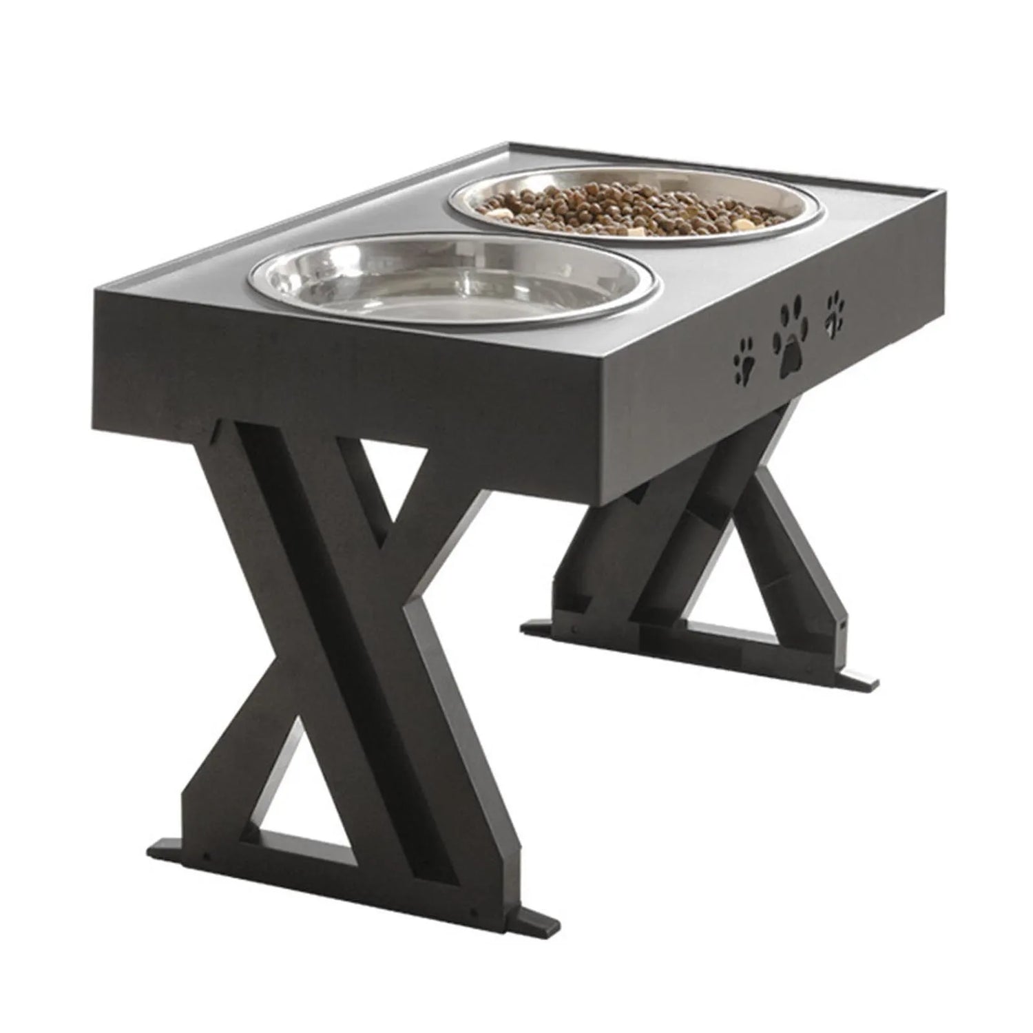 Stainless Steel Elevated Dog Bowl – Non-Slip Design